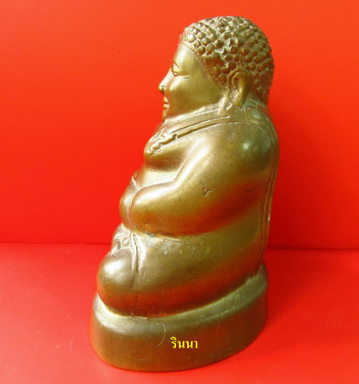 ((จัดรับฝน 100.- วัดใจท่านๆ))พระสังกัจจาย ตักเกือบ ๔ นิ้วสูง ๔ นิ้ว เนื้อโลหะ อุดดินไทย !!!!!