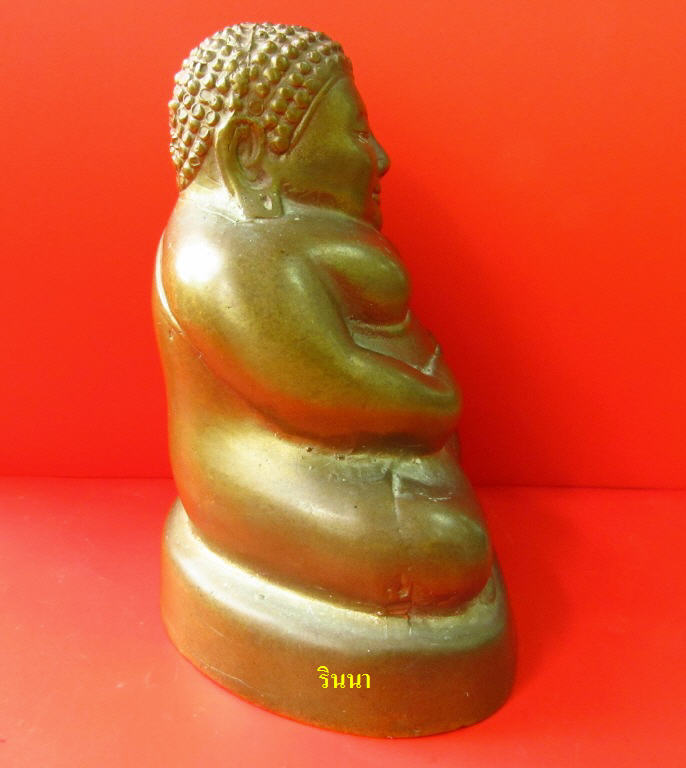 ((จัดรับฝน 100.- วัดใจท่านๆ))พระสังกัจจาย ตักเกือบ ๔ นิ้วสูง ๔ นิ้ว เนื้อโลหะ อุดดินไทย !!!!!