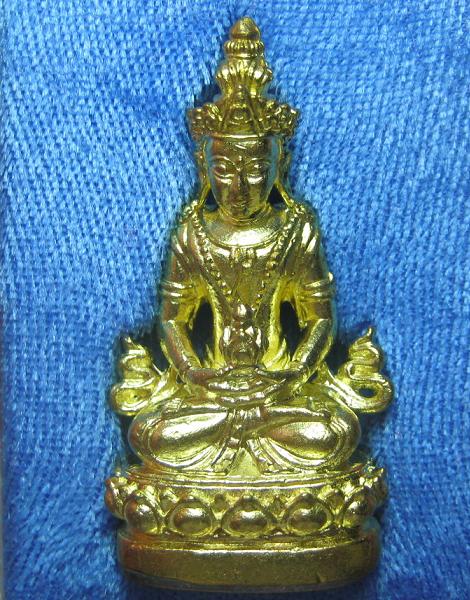 พระกริ่งฉันทโกอวโลกิเตศวร เนื้อฝาบาตร หลวงปู่ผ่าน วัดป่าโพธิ์แก้ว ๒  ชลบุรี   หมายเลข 997