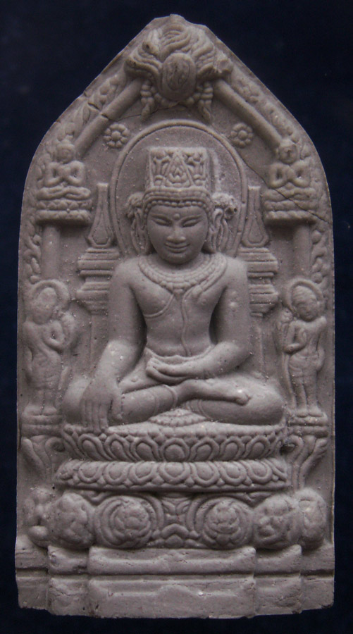 พระพุทธดอนศาลาปาละ เนื้อผงกายสิทธิ์ วัดดอนศาลา สร้างโดยพระครูกาชาด (บุญทอง) วัดเขาอ้อ พ.ศ. 2530 พร้อ