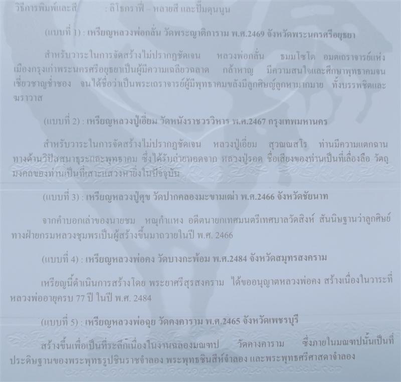 ตราไปรษณียากรชุดพระเบญจภาคีเหรียญเกจิอาจารย์ (แผ่นที่ระลึก)