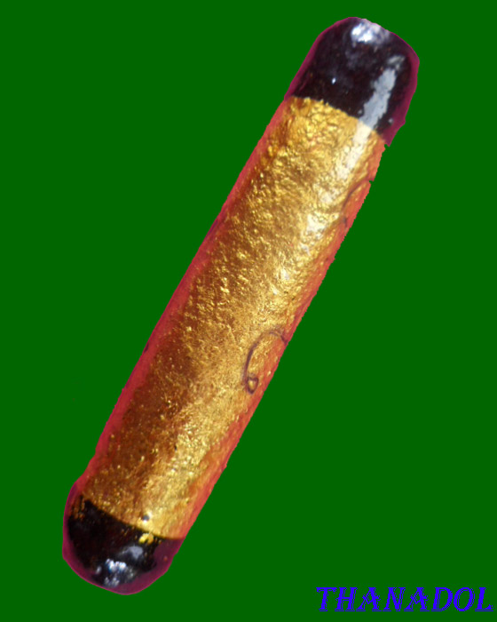 ตะกรุดพระลักษณ์หน้าทองรุ่นแรกปี49 ยาว๒นิ้ว หลวงปู่กาหลง วัดเขาแหลม จ.สระแก้ว เบอร์๑๖๔๐