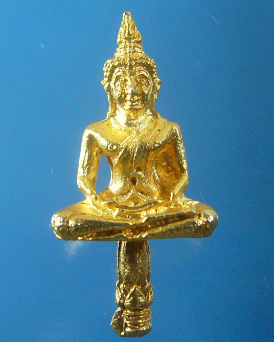 พระยอดธง กะไหล่ทอง หลวงปู่สมชาย วัดเขาสุกิม (รหัส 1271)