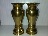 @@@(เคาะแรก)แจกันทองเหลือง 1คู่ สูง4นิ้ว ของเก่าเก็บสะสม@@@