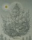 ภาพพระพิฆเนศ เทพแห่งความสำเร็จ ภาพลายเส้น ขนาด 50 ซม.x60 ซม. ลายเซ็นต์ อ.เฉลิมชัย โฆษิตพิพัฒน์ 