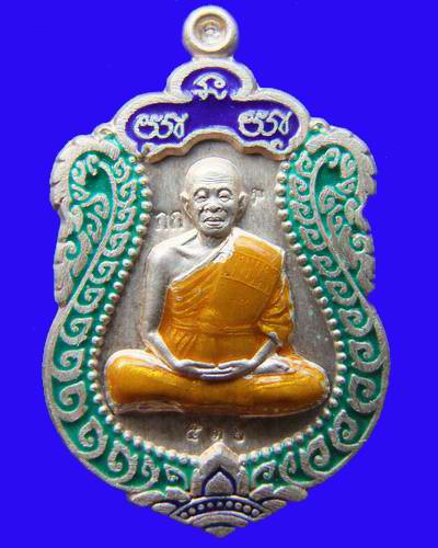 @@เสมาวัดพายัพ หลวงพ่อคูณ เนื้อเงินลงยา แยกชุดกรรมการ @@