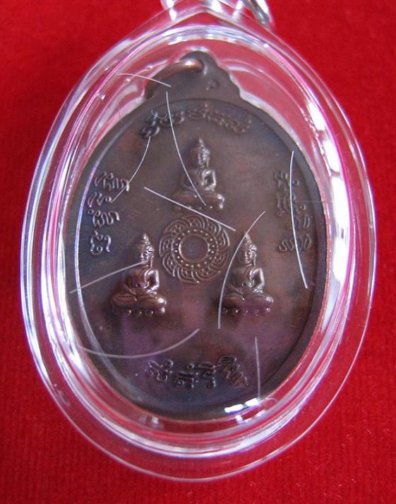 เหรียญธรรมสภา เนื้อทองแดง เลี่ยม+เกศา หลวงปู่ชื้น วัดญานเสน อยุธยา ปี 2538 ตอกโค๊ตด้านหลัง