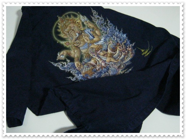 จัดไปของหายาก.....เสื้อม่อฮ่อม "พระพิฆเนศวร์" size xl