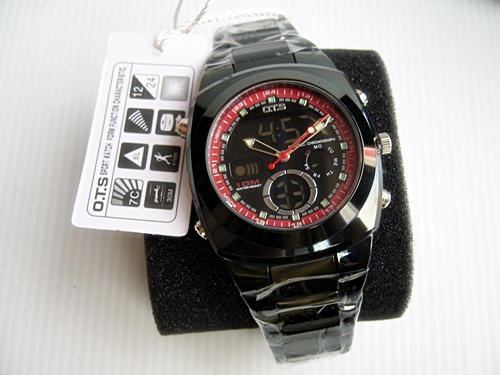 นาฬิกาข้อมือ O.T.S แท้ ใช้งานได้ 2 ระบบ ระบบ : DIGITAL , QUARTZ สายเซรามิก