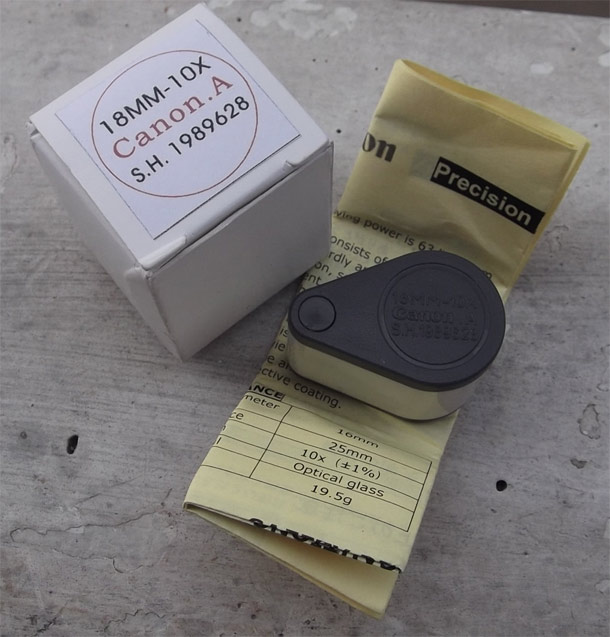 กล้อง ส่องพระ Canon.A 10X - 18mm S.H.1989628 (รุ่นหูตัน)ขนาดเลนส์ กว้าง 18 mm