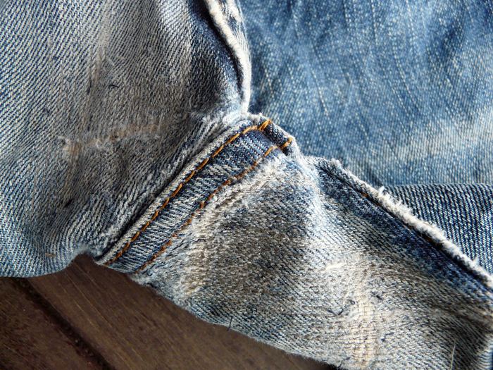 **** เคาะเดียว **** Levis Lot 503 ผ้าด้านขึ้นลายจากการใช้งาน สภาพเซอร์ เอวจริง 37 นิ้ว
