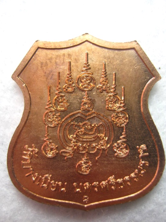 เหรียญอาร์มพ่อท่านเอื้อม วัดบางเนียน นครศรีฯ รุ่น 107 ปี เนื้อทองแดง ตอกโค้ด 