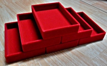 ถาดฐานรองกำมะหยี่ 2 โหล (ขนาด 2 x 3 นิ้ว)