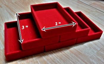 ถาดฐานรองกำมะหยี่ 2 โหล (ขนาด 2 x 3 นิ้ว)