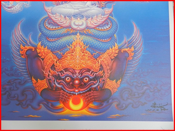 ภาพพระพุทธเจ้าประทานความสุข ปี2549 (19X27นิ้ว)***สภาพสวย