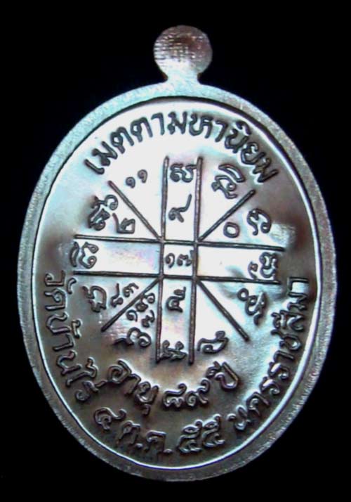 เหรียญหลวงพ่อคูณหมายเลข.3725 รุ่นเจริญพร89ครึ่งองค์ เนื้อทองแดงรมมันปู วัดถนนหักใหญ่ ปี55