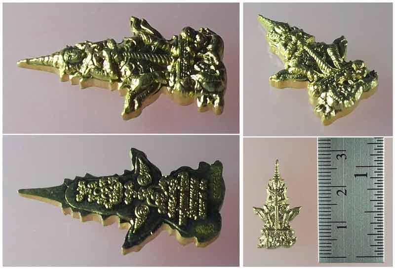 ปรกท้าวเวสสุวรรณ (หน้าเทพ) หลวงปู่กาหลง เขี้ยวแก้ว วัดเขาแหลม จ.สระแก้ว เนื้อทองทิพย์