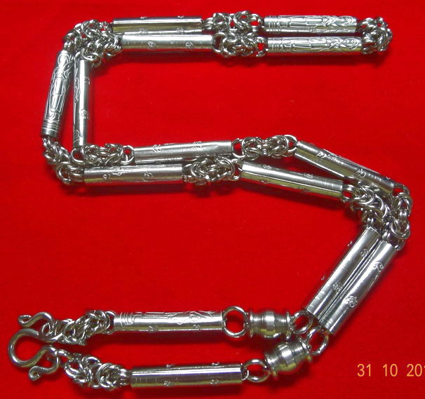 ++ วัดใจ 100 บาท ++ สร้อยสแตนเลส ลายพระสีวลีกับยันต์