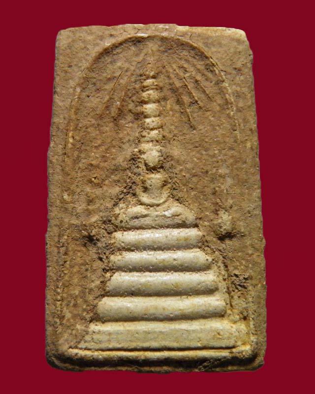รหัส C050 พระสมเด็จ พิมพ์เจดีย์ หลวงปู่นาค วัดระฆัง องค์ก้นกรุ  เก่าเดิม ไม่ได้ล้าง