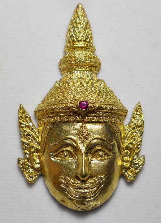 เศียรพระลักษณ์ รุ่นแรก เนื้อสุวรรณสัมฤทธิ์ หลวงพ่อเอิบ วัดซุ้มกระต่าย /๐๑