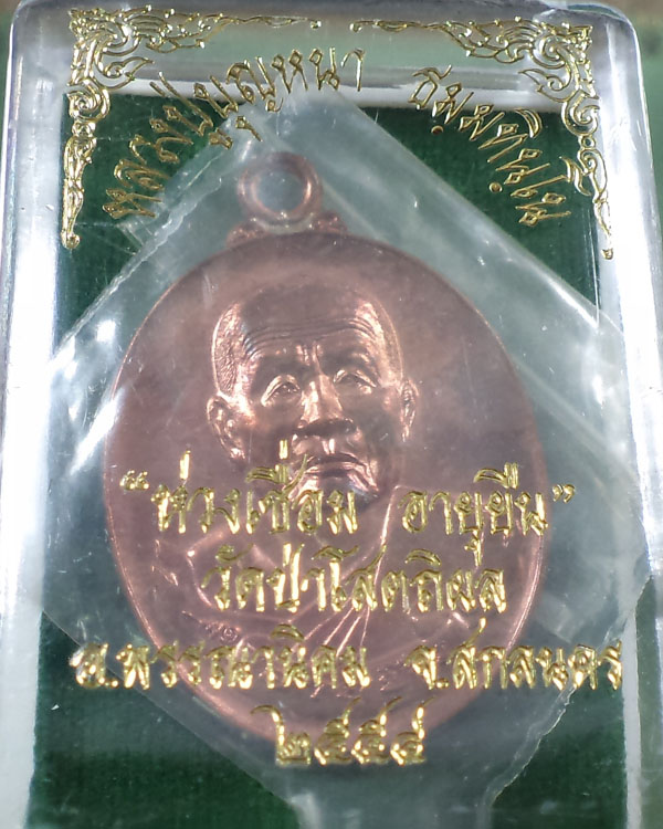 เหรียญห่วงเชื่อม รุ่นอายุยืน หลวงปู่บุญหนา จ.สกลนคร ทองแดง กล่องเดิม**เคาะเดียว**