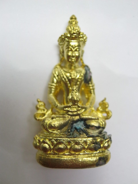 พระกริ่งอวโลกิเตศวร หลวงปู่ผ่าน วัดป่าโพธิ์แก้ว2 ปราจีนบุรี เนื้อฝาบาตร