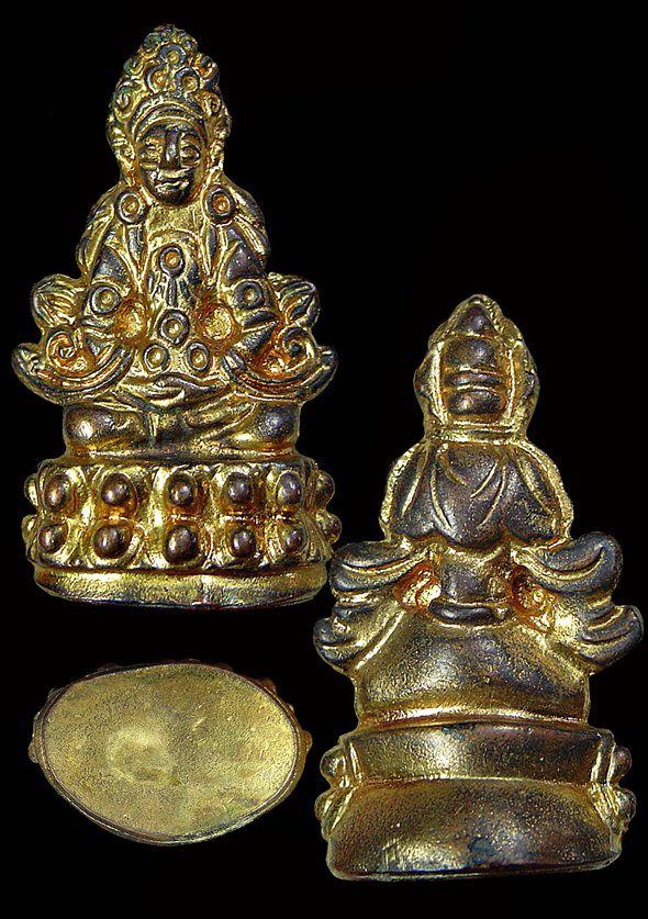 เคาะเดียว พระกริ่งจีนอวโลกิเตศวร เปียกทองเก่า ไม่รู้ที่ครับ
