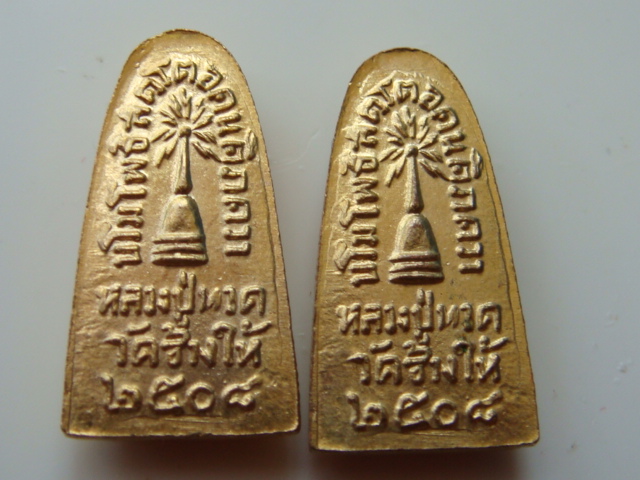 หลวงปู่ทวด ทะเลซุง บัว6 ปี2508 กะไหล่ทอง ยกชุด 2 เหรียญ(ไม่มีห่วง)#2