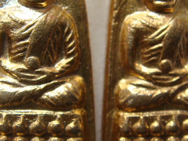 หลวงปู่ทวด ทะเลซุง บัว6 ปี2508 กะไหล่ทอง(มีห่วง) ยกชุด 2 เหรียญ#4