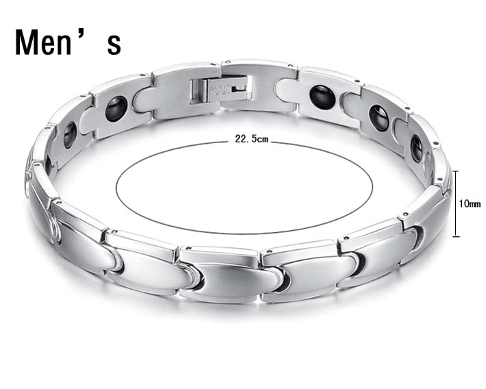 เลสTitanium Stainless Steel Germanium Stones Energy Bracelets Power Balance