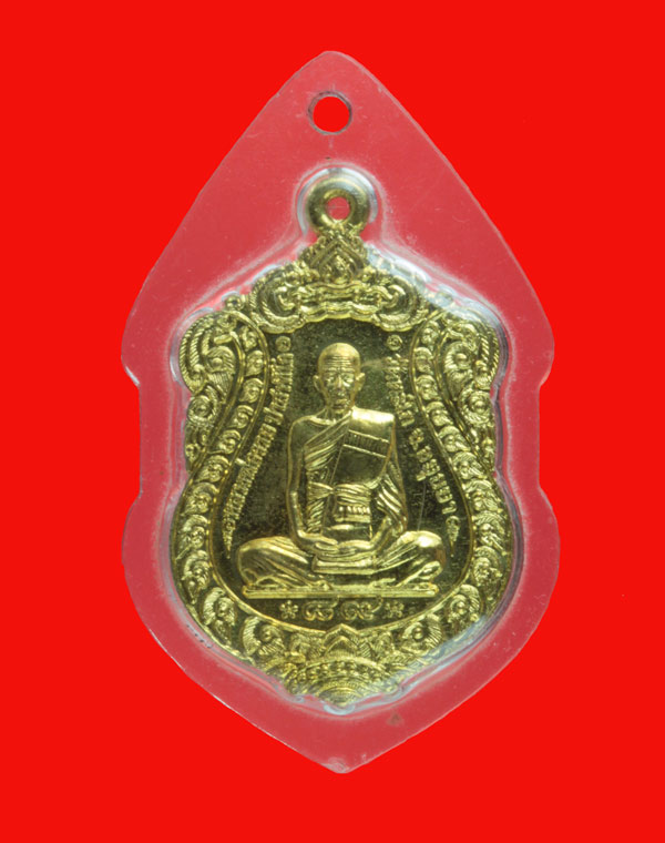 เหรียญเนื้อทองเหลือง หลวงพ่อรวย ปาสาทิโก วัดตะโก จ.อยุธยา รุ่นกฐิน ปี ๒๕๕๓