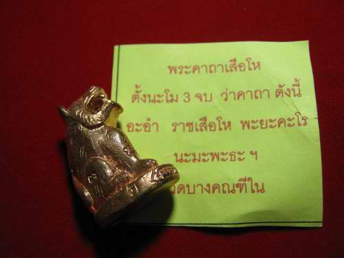 เสือโหรุ่นแรก ลพ.ตี๋ วัดบางคณฑีใน สมุทรสงคราม ตอกโค้ต มีจาร