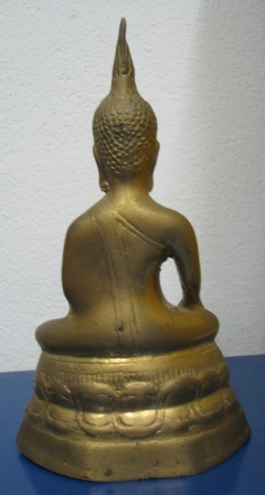 พระบูชา เนื้อทองเหลืองเก่า หน้าตัก 4.5 นิ้ว สูง8 นิ้ว