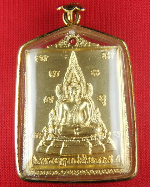 (((เคาะเดียว)))..พระพุทธชินราช-หลวงพ่อพูล วัดไผ่ล้อม กะหลั่ยทอง พร้อมกรอบเดิมจากวัด