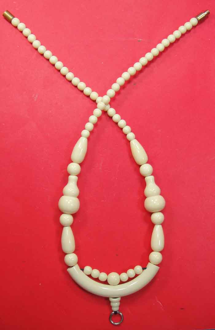 สร้อยลูกประคำกระดูกช้าง สุภาพบุรุษ ( Elephant Bone Buddhist Prayer Beads Mala Necklace)