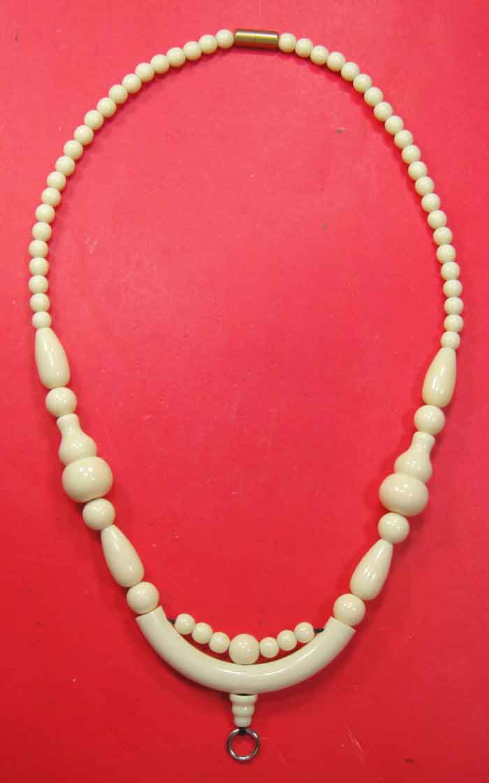 สร้อยลูกประคำกระดูกช้าง สุภาพบุรุษ ( Elephant Bone Buddhist Prayer Beads Mala Necklace)