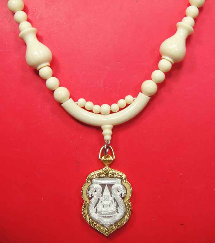 สร้อยลูกประคำกระดูกช้าง สุภาพบุรุษ ( Elephant Bone Buddhist Prayer Beads Mala Necklace)