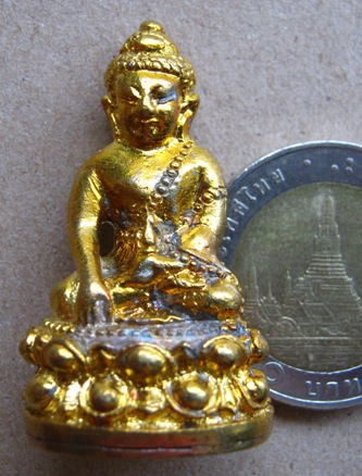 พระกริ่งบัวรอบ รุ่น บูรณะศาลา เนื้อทองทิพย์ หลวงปู่นาม วัดน้อยชมภู จ.สุพรรณบุรี ปลุกเสกเดี่ยว