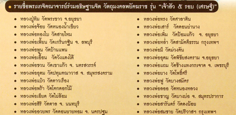 รูปหล่อชิน เสือ หลวงพ่อสมชาย วัดปริวาสราชสงคราม รุ่นเจ้าสัว 5 รอบ ปี 2555
