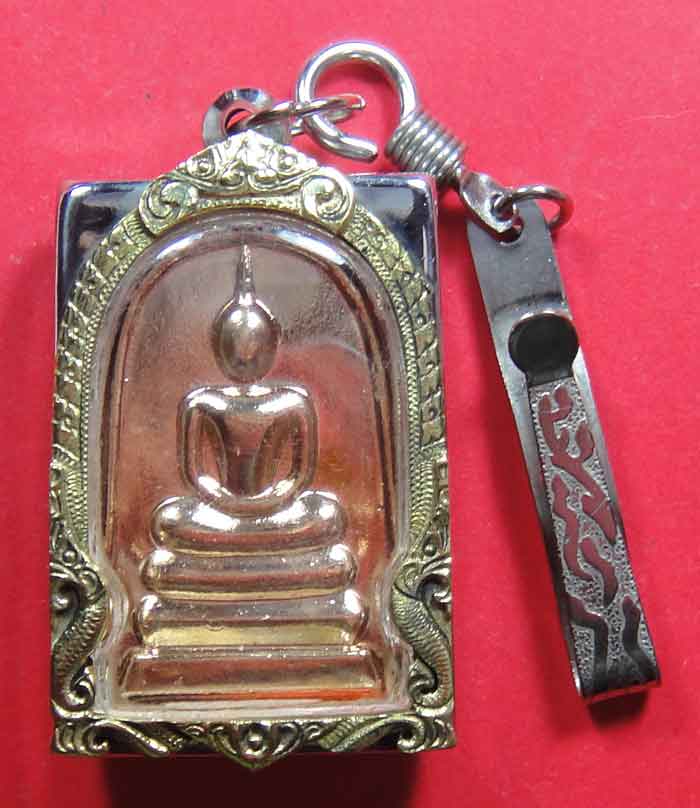 พระสมเด็จหลังอัญเชิญพระคาถาชินบัญชร จารึกพิเศษ(Pra somdej with Chinnabanchon back)เนื้อทองแดงขัดเงา