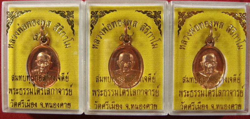 ฿฿฿  เหรียญเม็ดแตง  หลวงพ่อทองพูล  3  เม็ด  ฿฿฿