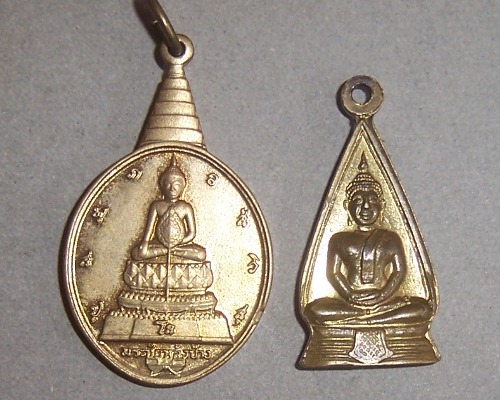 เคาะเดียว" 2องค์ เหรียญพระชัยหลังช้าง+ลพ.โสธร3เหลี่ยม ปี30