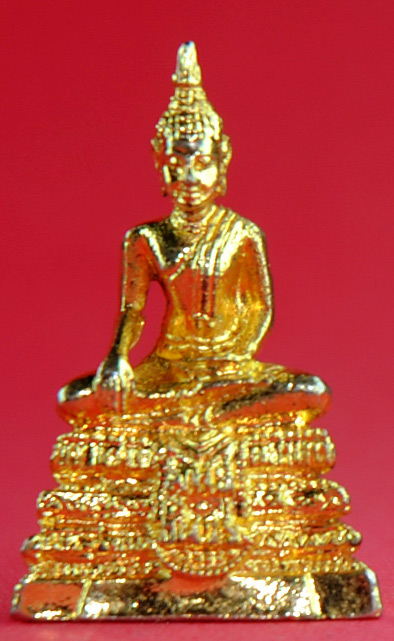 รูปหล่อ พระพุทธชินวร วัดวัดอินทาราม ธนบุรี กะหลั่ยทอง สวย