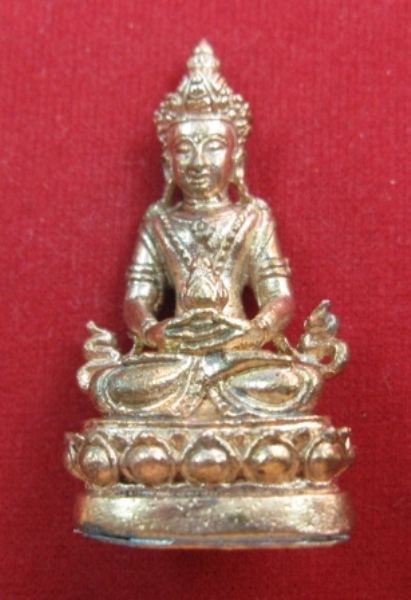 พระกริ่งฉันทโก อวโลกิเตศวร หลวงปู่ผ่าน วัดป่าโพธิ์แก้ว 2 เนื้อทองแดงผิวไฟ โค๊ตหมายเลข 230(เคาะเดียว)