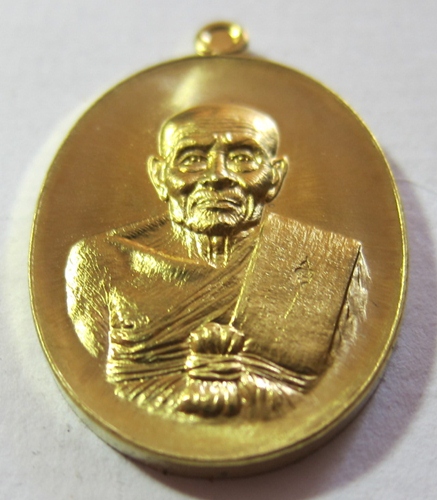 หลวงปู่ทวดรุ่นปาฏิหารย์ EOD เนื้อทองระฆังห่วงตันชุดทองคำ