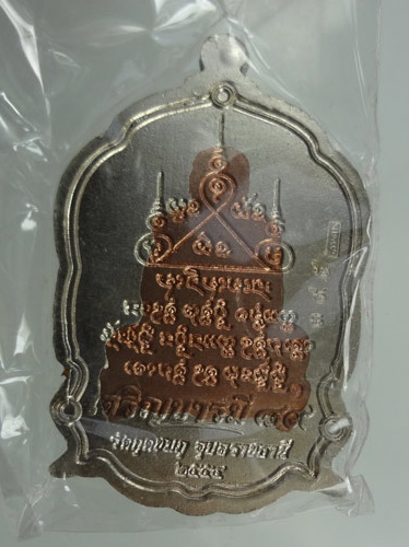 หลวงปู่คำบุ วัดกุดชมพู รุ่นเจริญบารมี 89 หลังอัลปาก้า ขอบทองทิพย์ องค์นวะ แยกจากชุดกรรมการ