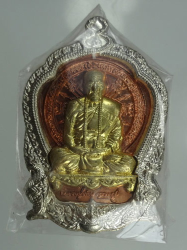 หลวงปู่คำบุ วัดกุดชมพู รุ่นเจริญบารมี 89 เนื้อหลังนวะ ขอบอัลปาก้า องค์ทองทิพย์ แยกจากชุดกรรมการ