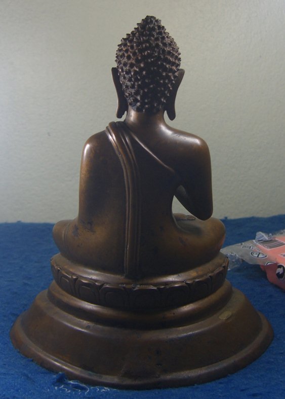 พระปางสวนเข็ม เนื้อแดง วัดเวฬุราชิน หลวงปู่โต็ะปลุกเสก หน้าตัก 4 นิ้ว สูง7 นิ้ว