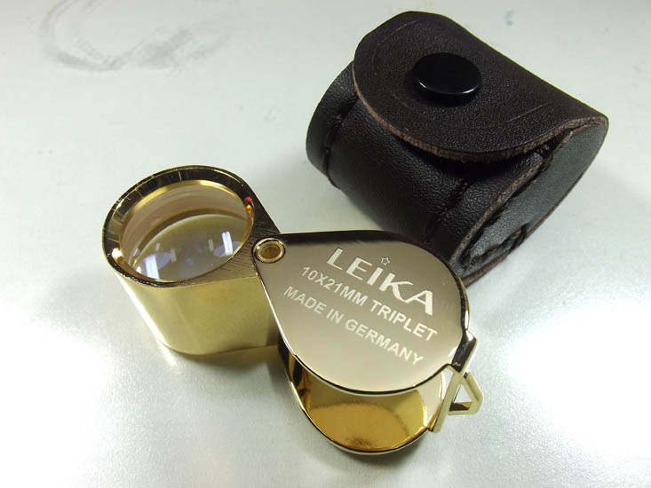 กล้อง** leika10X21mm** สีทองไมครอน(MAND IN GERMAN)เลนส์แก้ว3ชั้นเคลือบมัลติโค๊ดตัดแสงพร้อมซองหนัง