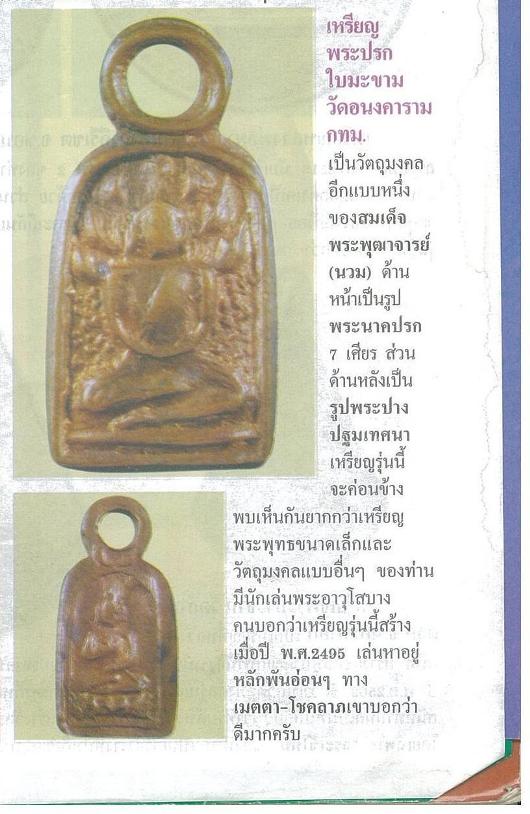 @@@ ปรกใบมะขาม สทเด็จพระพุทธฒาจารย์ (นวม) วัดอนงค์ (พิมพ์เล็ก) สวยยยยยยยยยยยยยย@@@